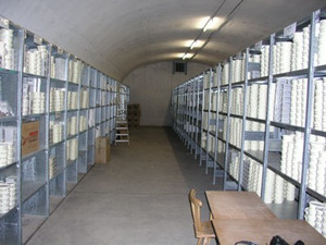 Dauerhafte Lagerung der Proben im Bunker